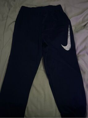 Nike Black Sweatpants with White Swoosh